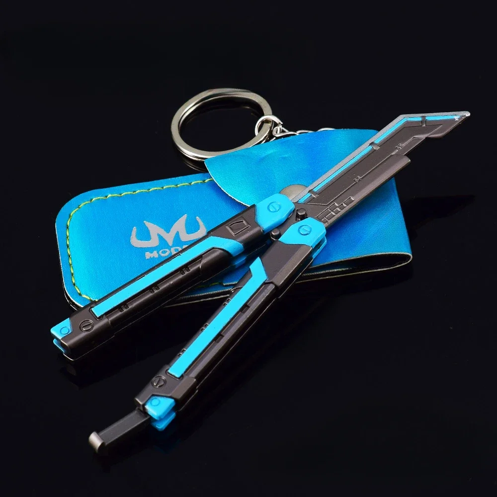 12cm Mini RGX 11Z PRO Graphics Card Folding Knife Keychain Valorant Game Peripheral Fearless Contract with Leather Cover Version