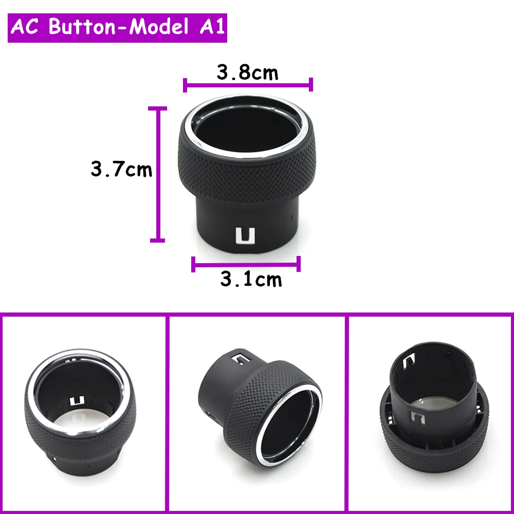 WK2 2014-2021 Car Front Central Console AC Control Auto Rotary Switch Button Radio Volume Rotary Knob For Jeep Grand Cherokee