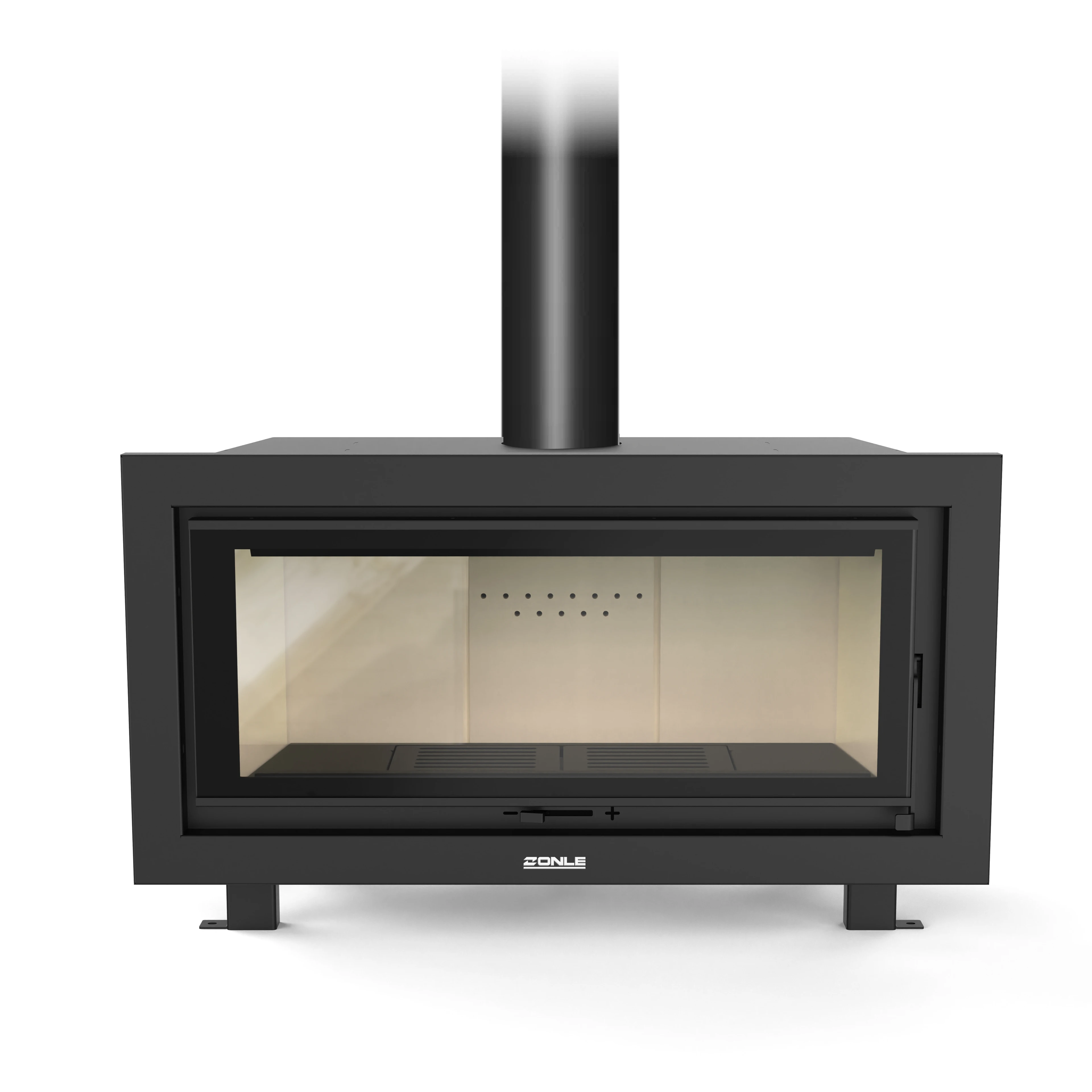 11KW  Living Room Wood Stove with Large Viewing Window Indoor Wood Burning Stove Fireplace (Not Including the Shelf)