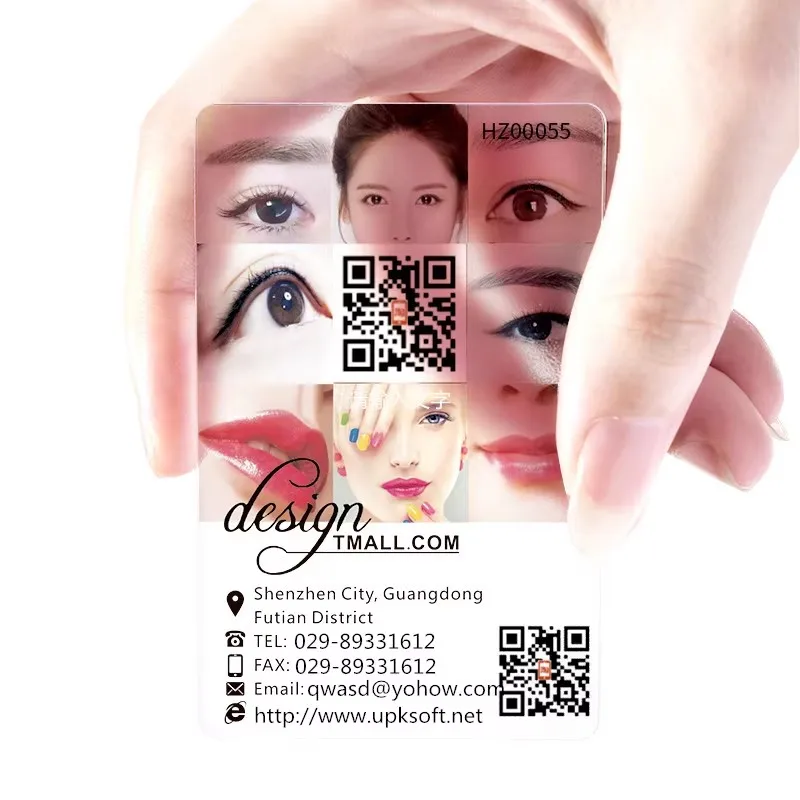 200 قطعة بطاقة عمل راقية مخصصة من مادة PVC شفافة مقاومة للماء بطاقة عمل مخصصة لمتجر شخصي بطاقة عمل مخصصة