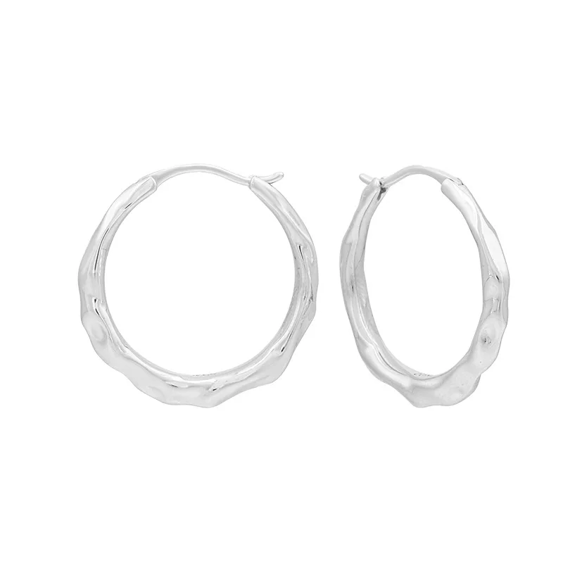 New S925 Silver Korean Edition Earrings for Women, Texture and Temperament Earrings, Earrings Buckles, Wedding Jewelry