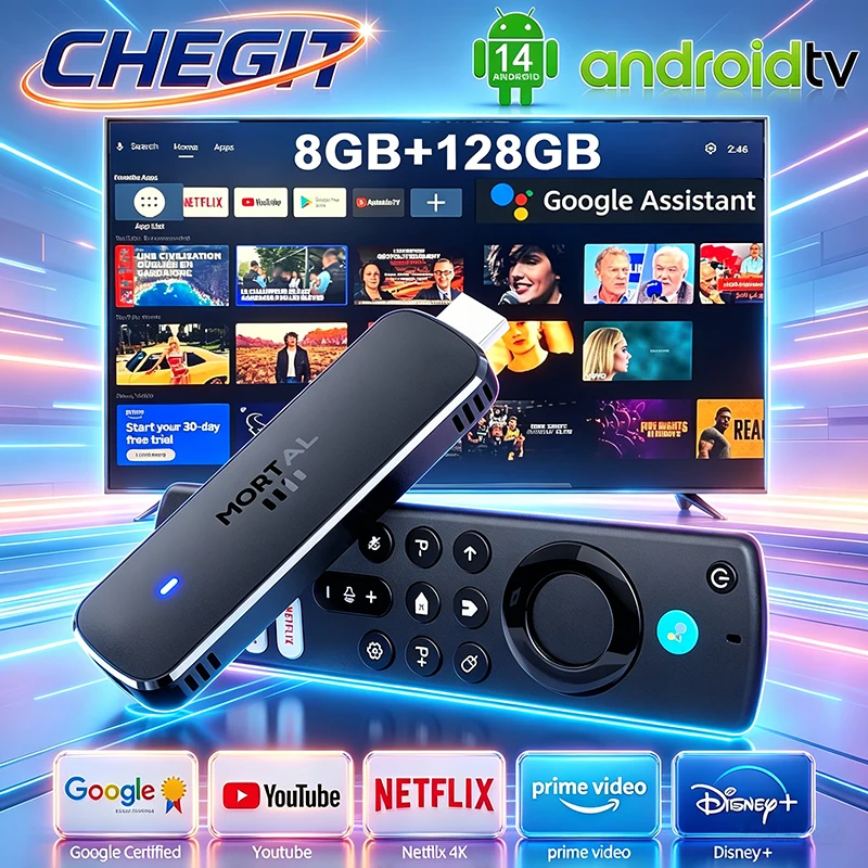 2026 Android 14 Q8 Smart TV Box Wifi6 4-Core Support 8K Video Google Voice Assistant 8GB+128GB for Netflix YouTube Media Player