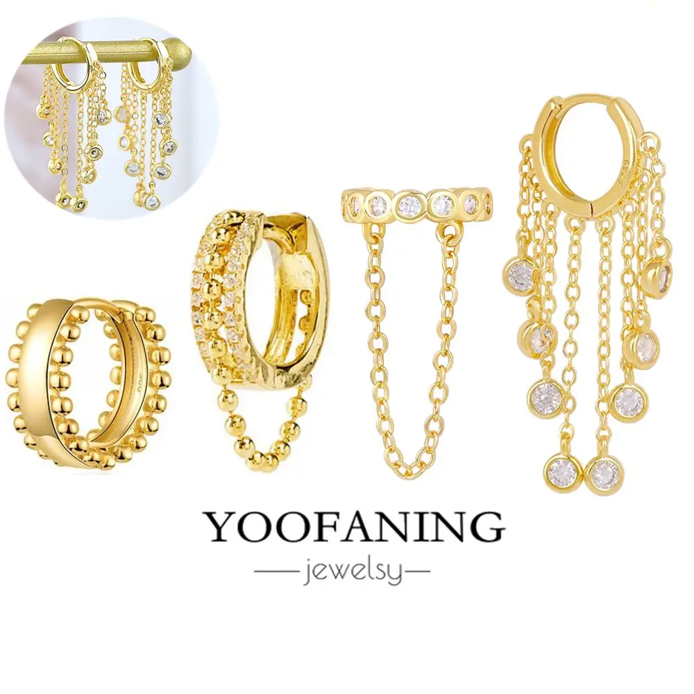

2026 New 925 Sterling Silver Ear Needle High Grade Simple Gold Silver Hoop Earrings Unique Design Earring for Women Jewelry Gift