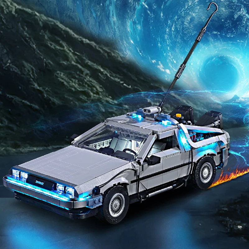 Led Light Kit For 10300 Car Delorean Back to the Future Time Machine Not Include Building Blocks (Only Lighting Set)