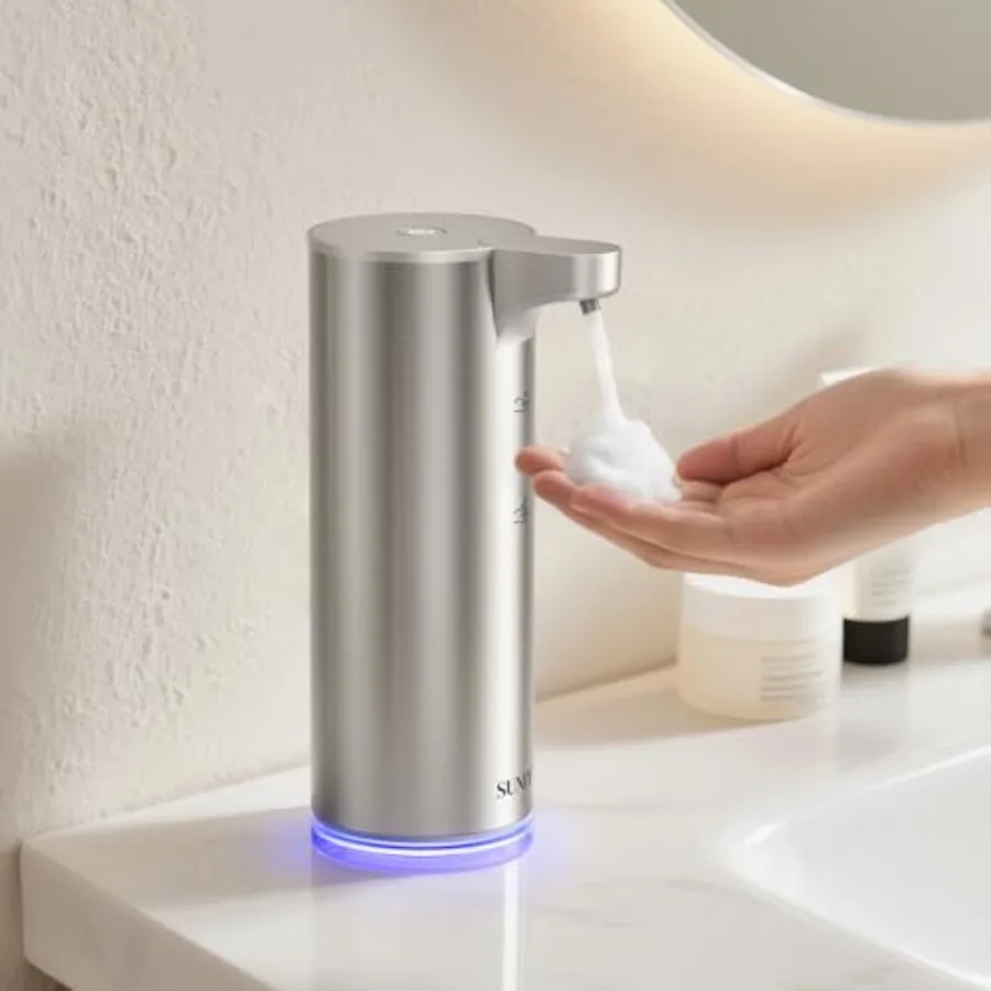 

Automatic Foaming Soap Dispenser Touchless, 0.2s Fast Sensor, USB-C Rechargeable, Smudge-Resistant Stainless Steel, Hand Soap D