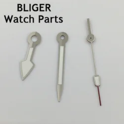 BLIGER silver watch hands green luminous hands fit NH35 NH36 movement