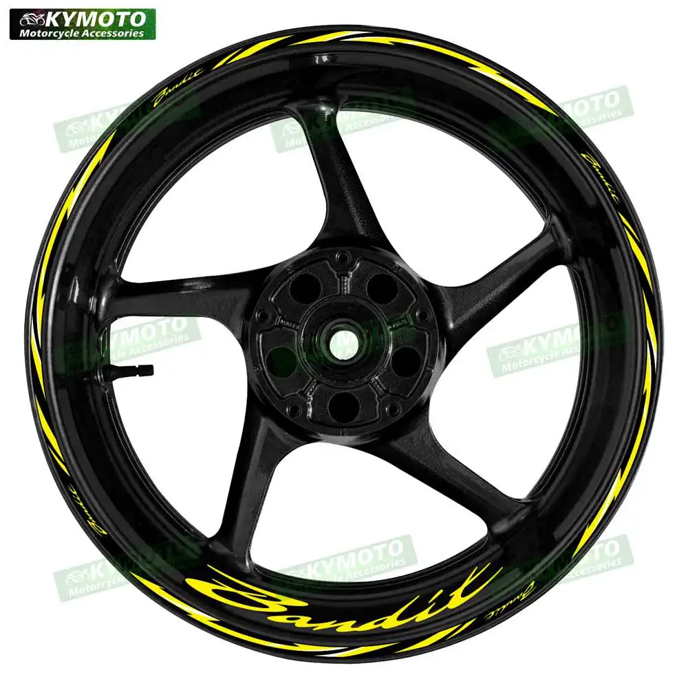 

For Bandit Reflective Motorcycle Wheel Sticker 17 Inch Rim Stripe Decal Racing Off-Road Fairing Accessory Decoration