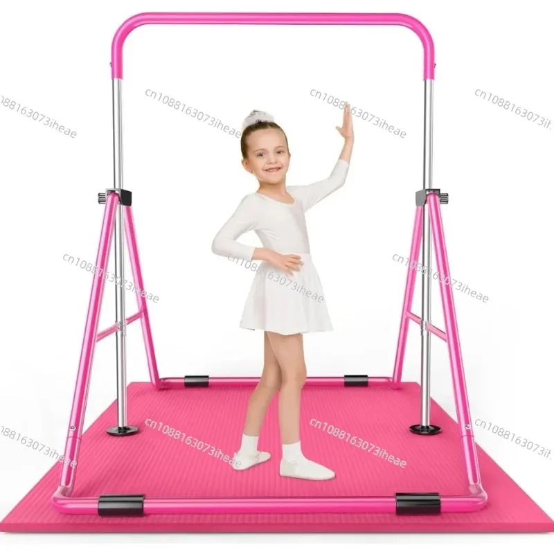 

Expandable Gymnastics Bar for Kids - Height Adjustable Junior Training Bar for Home, Folding Gymnastic Horizontal Bars Equipment