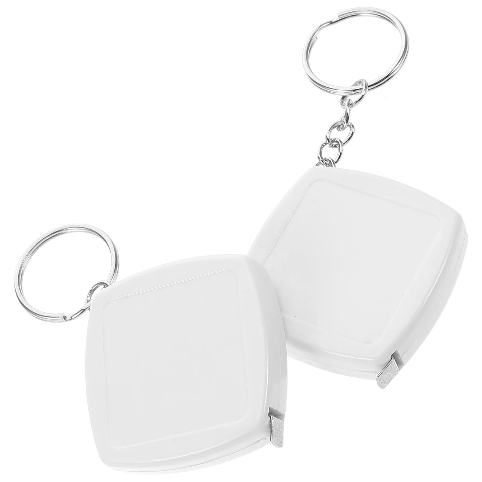 

2pcs Pocket Tape Measure Keychain Mini Measuring Tool Compact Lightweight Steel Ruler For Home Office Outdoor Use Retractable
