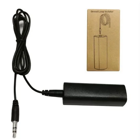 Portable 3.5mm Anti-interference Ground Loop Audio Noise Isolator Eliminate with Aux Cable for Car Audio and Home Stereo Systems