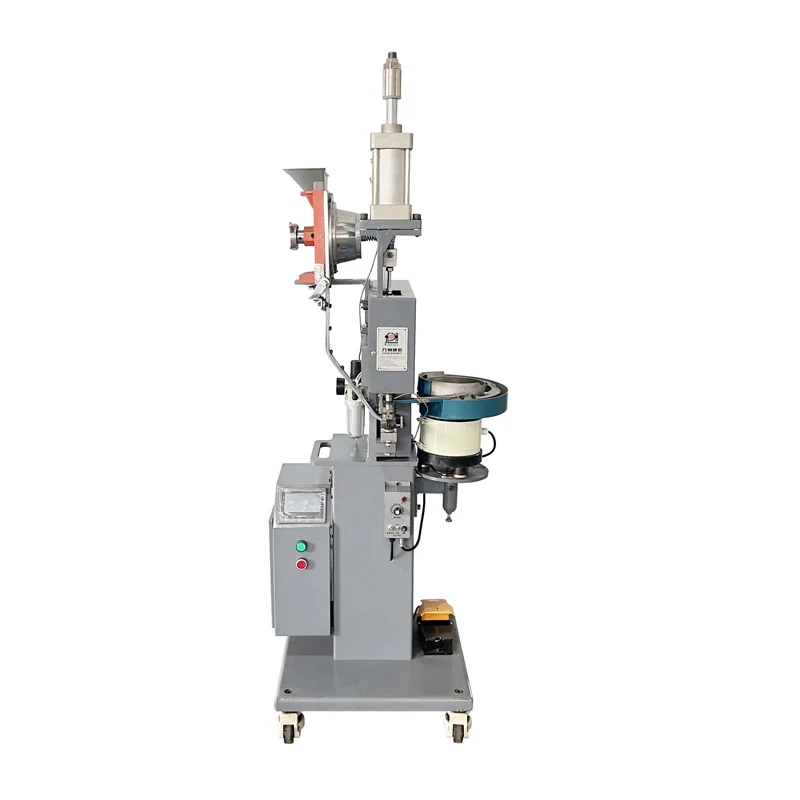 Pneumatic Automatic Plastic Hook Insulated Shoes / Dustproof Shoes Riveting Machine Shoemaking Machines