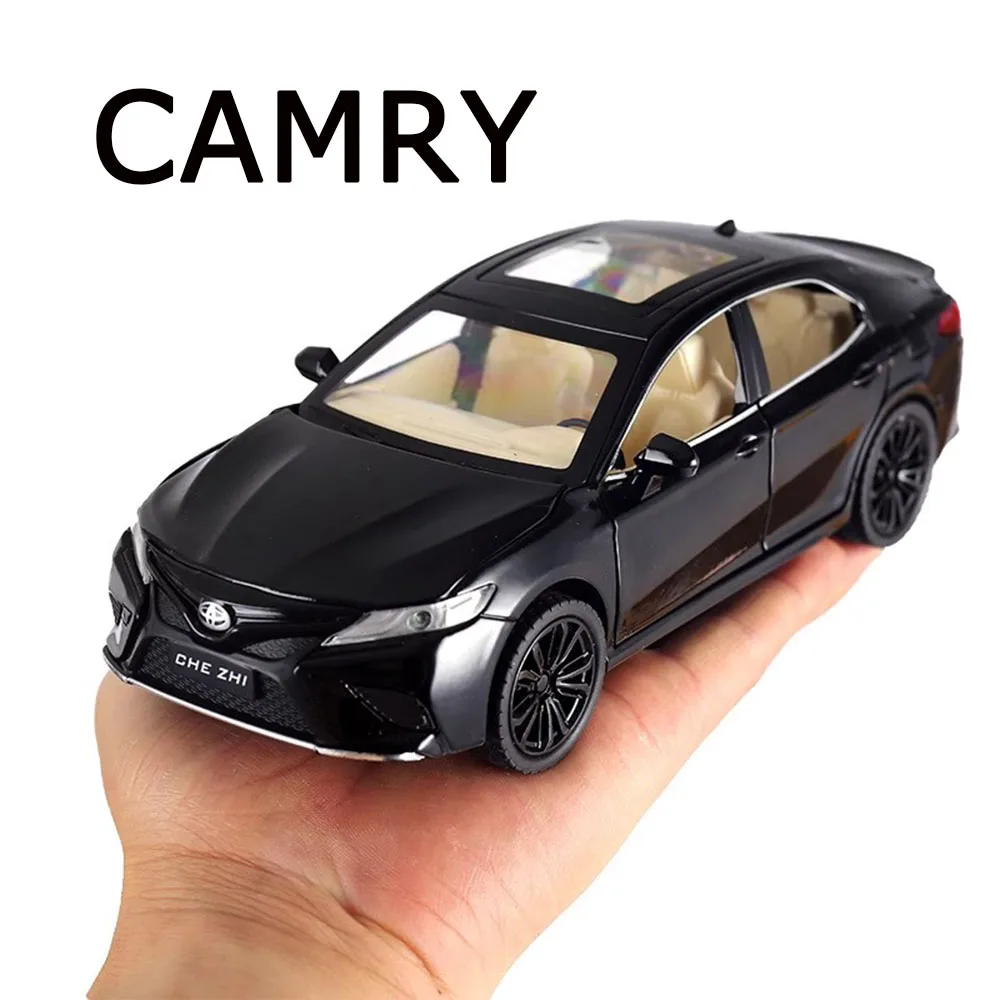 1:24 스케일 캠리 RAV4 자동차 모델 합금 다이캐스트 장난감 라이트 사운드 풀백 미니어처 차량 어린이날 선물