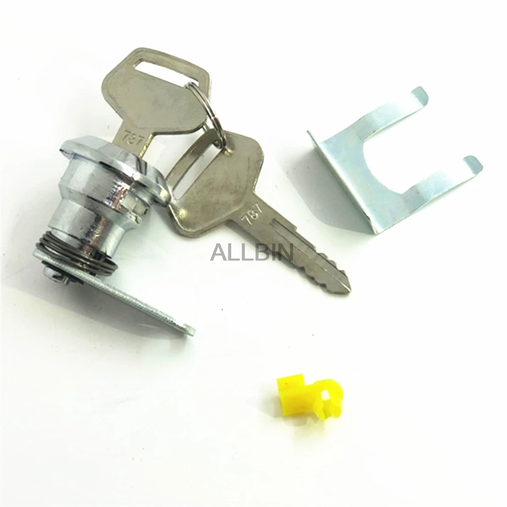 

For Hyundai Hitachi ZX Kobelco SK Sumitomo Komatsu PC Excavator Cab door catch lock cylinder Exhaust Valve Excavator Accessories