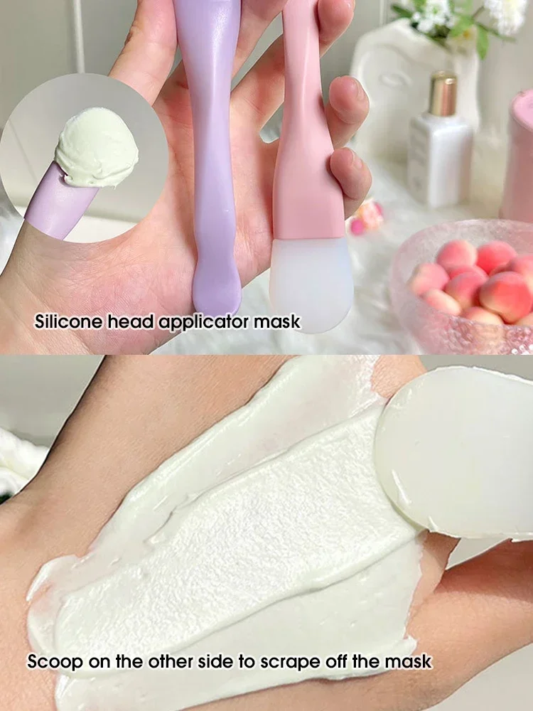 Double head silicone facial mask brush face cleaning scraper daub type mud film special brush beauty tool