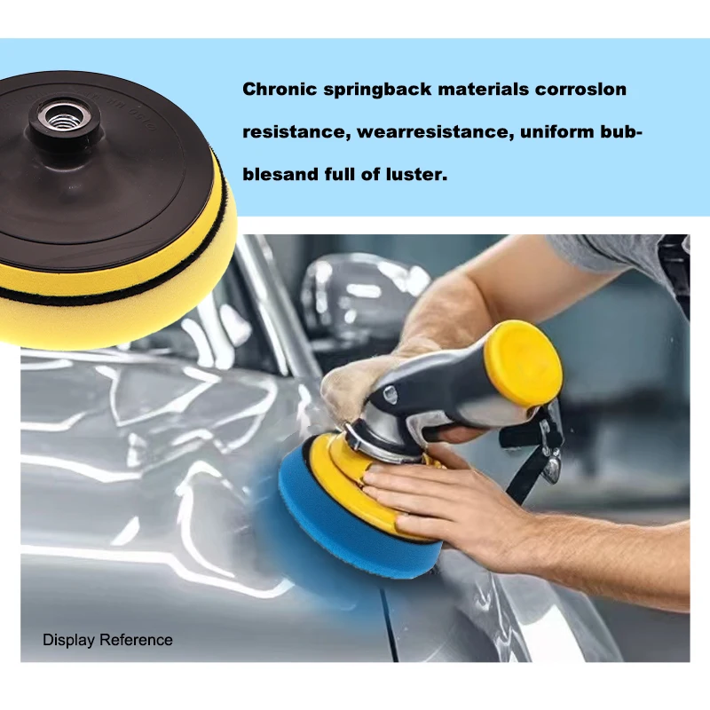6.5 Inch Flat Foam Polishing Pad Kit 3Pcs Hexagon Surface for Track DA Buffer Foam for Car Body Composite Polishing and Waxing