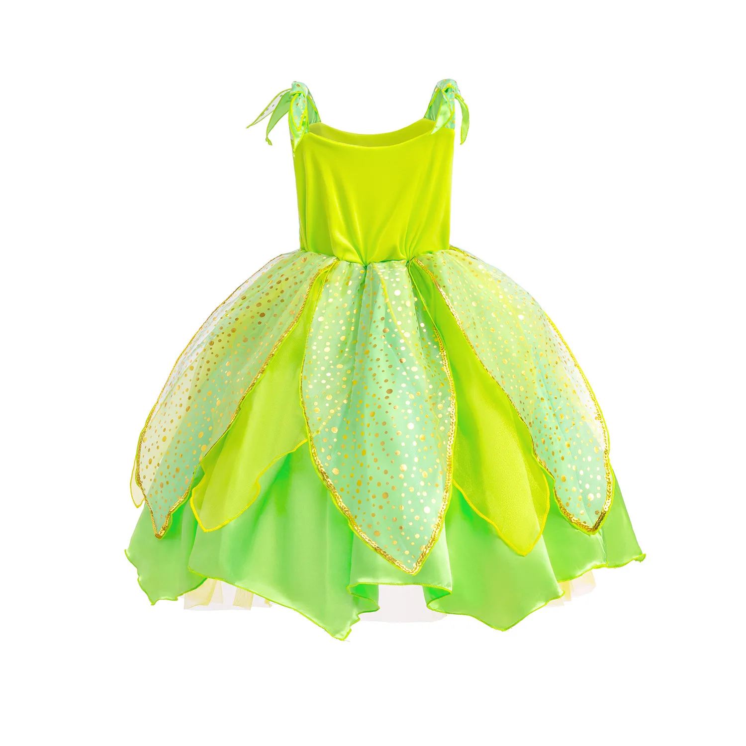 Mädchen Exquisites Prinzessinnen-Ballkleid, Schneewittchen-Kostüm für Kinder, Geburtstagsparty-Tutu-Kleid 2026, Halloween Grünes Elfen-Fee-Outfit – Detail 21