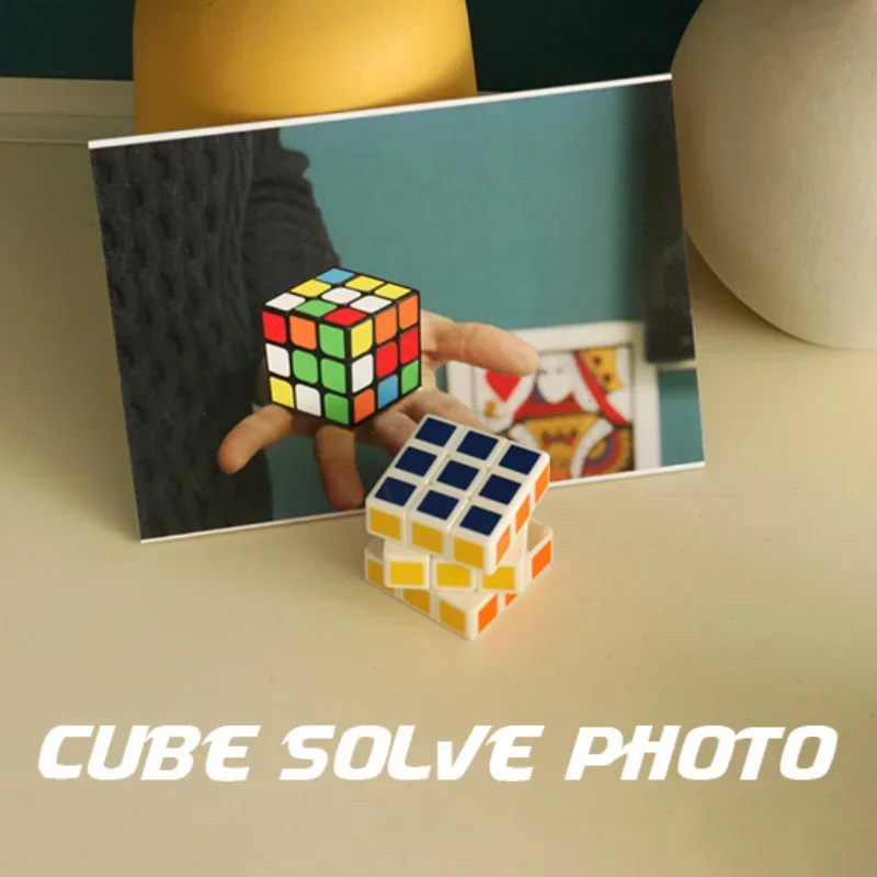 

Cube Solve Photo Magic Tricks Instantly Solve Mixed Up Cube In A Photo Visual Magia Close up lllusions Gimmicks Mentalism Props