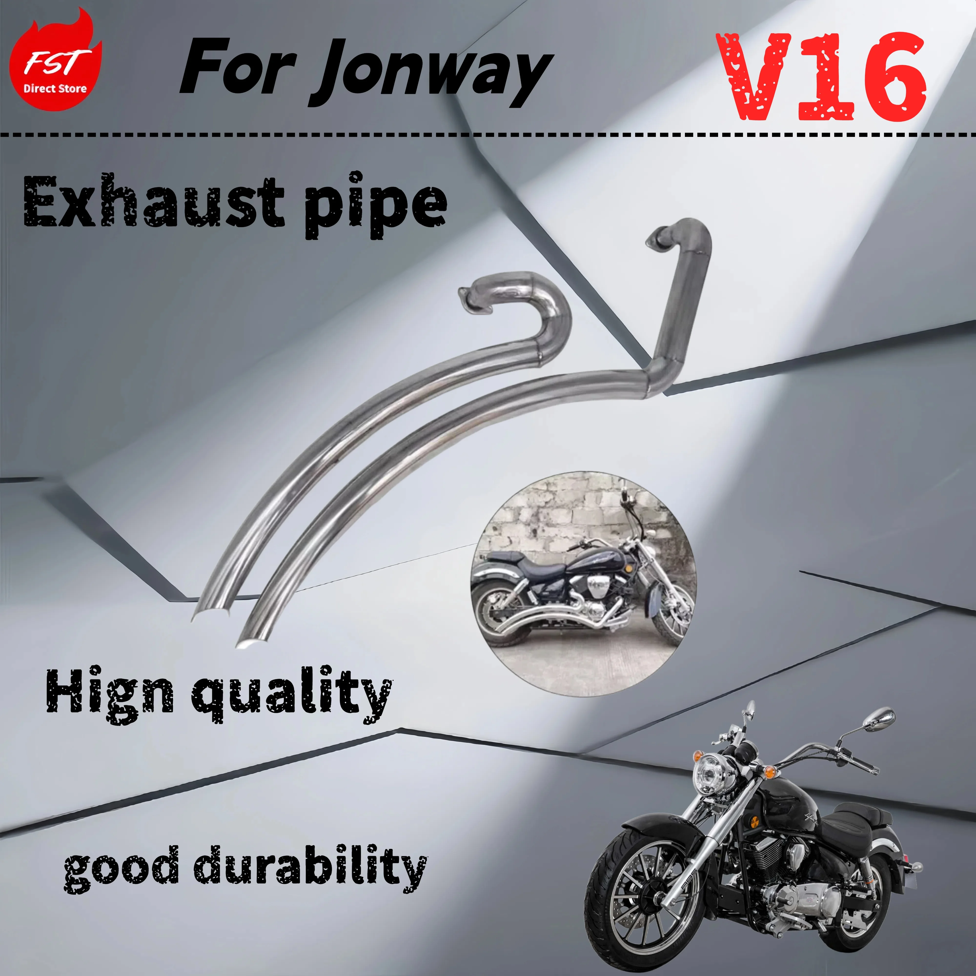 

For Jonway V16 modified Harley sweeper exhaust pipe