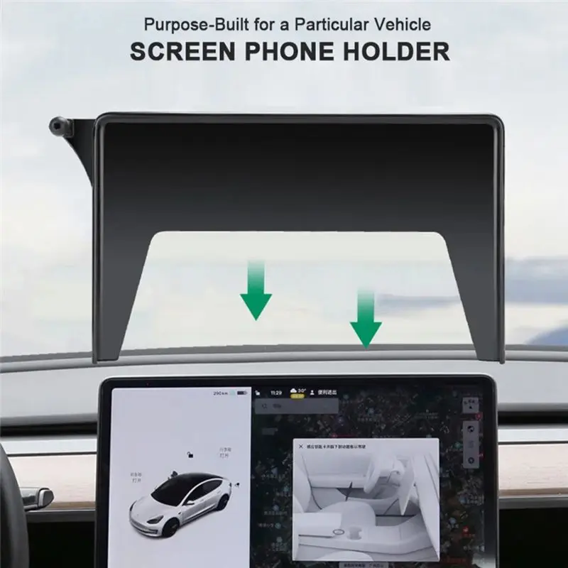 Car Central Control Screen Phone Holder For Tesla Model 3 Model Y 2020 2021 2022 2023 Mobile Phone Bracket Storage Stand-A74F