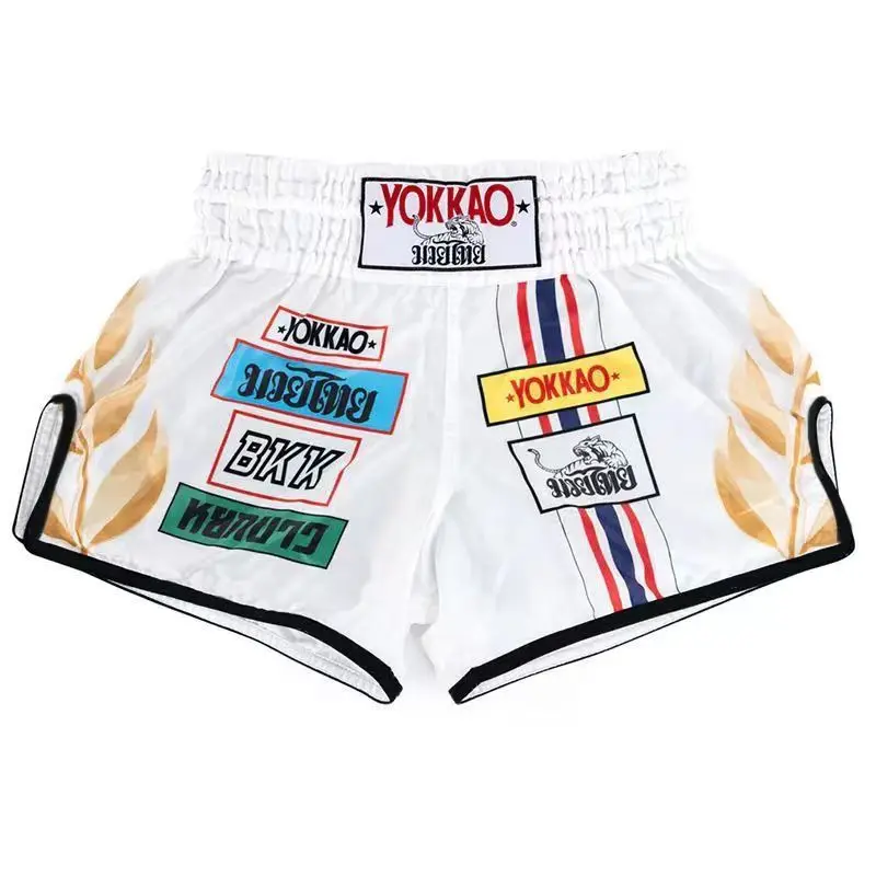 YOKKAO Martial Arts Shorts Men's Women's Boxing Training Pants Running Fitness MMA Combat Trousers Loose Fit Polyester Fiber