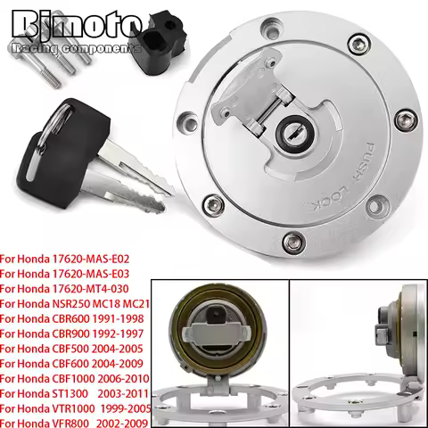 Fuel Gas Tank Cap Cover with Key For Honda CB1300S SUPER BOLD'OR CBR1100XX ST1300 VTR1000 VFR800 CBR600RR CBR600 F4 F4I