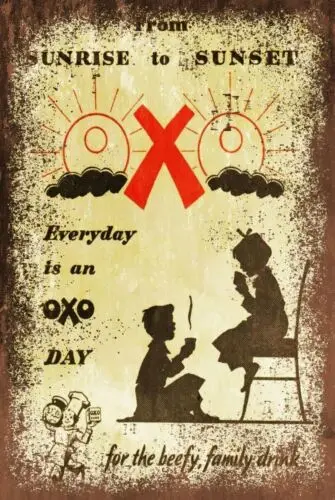 Placa de Metal Estilo Retrô OXO Everyday Beef Drink, com Efeito Envelhecido, para Cozinha