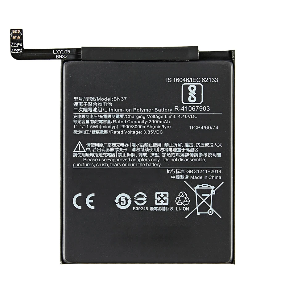 3000mAh BN37 for xiao mi Redmi 6  Battery For Xiaomi Redmi 6 Redmi6 Redmi 6A Redrice 6 Bateria + Free tool