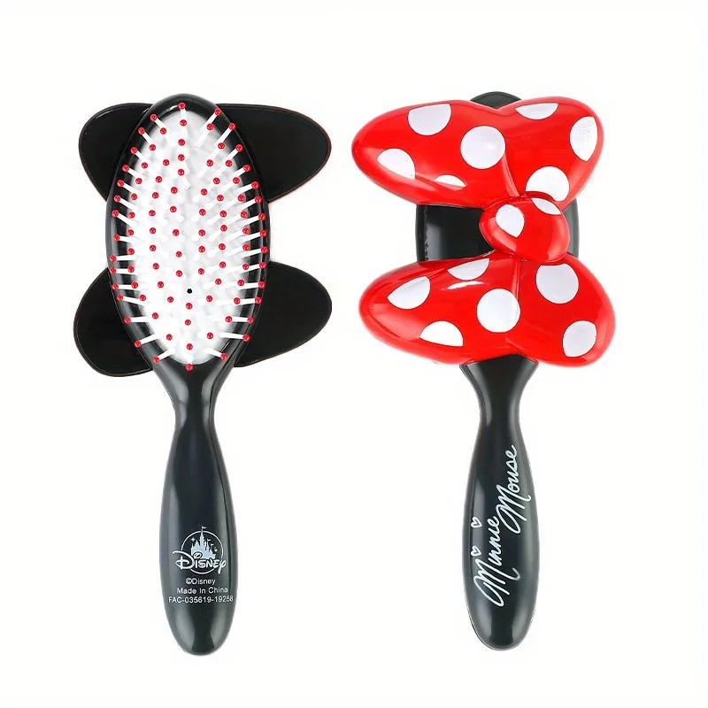 1pc Minnie Bowknot Hair Comb Polka Dot Air Cushion Comb Paddle Hairdressing Comb For All Hair Types