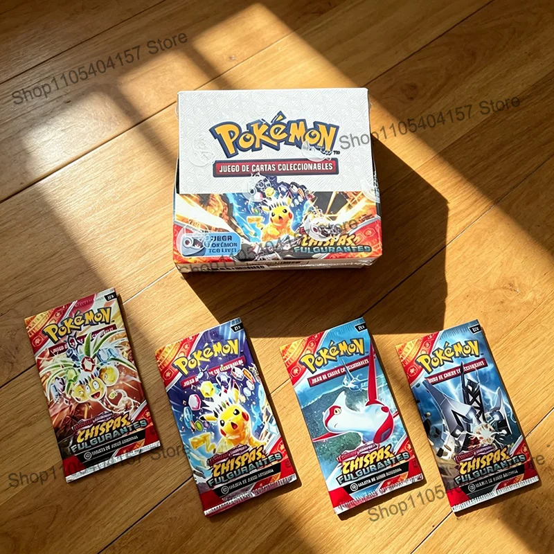 360Pcs Pokemon TCG Scarlet Violet Surging Sparks Booster Spanish Battle Transaction Card Trading Cards Game Collection Toys Gift