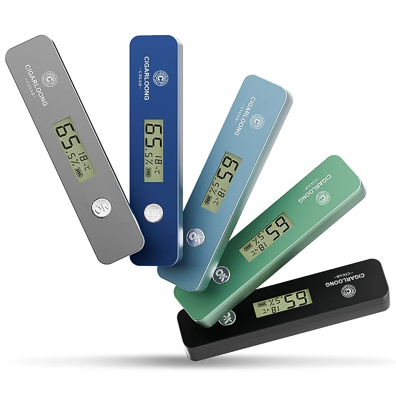 

Cigar Hygrometer Dual Mode with Metal Probe, High Precision Digital Humidity Temperature Meter for Humidor with Gift Box
