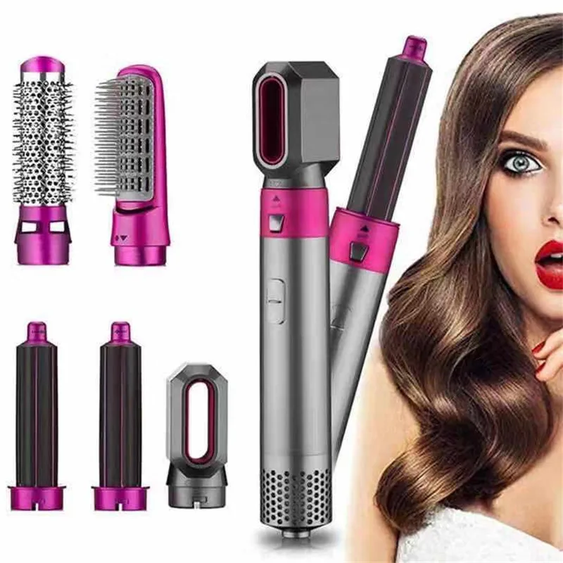 

5-in-1 Hot Air Comb Automatic Hair Curler Ionic Technology Professional Air Culer Wand Household Hair Straightener Brush Blow