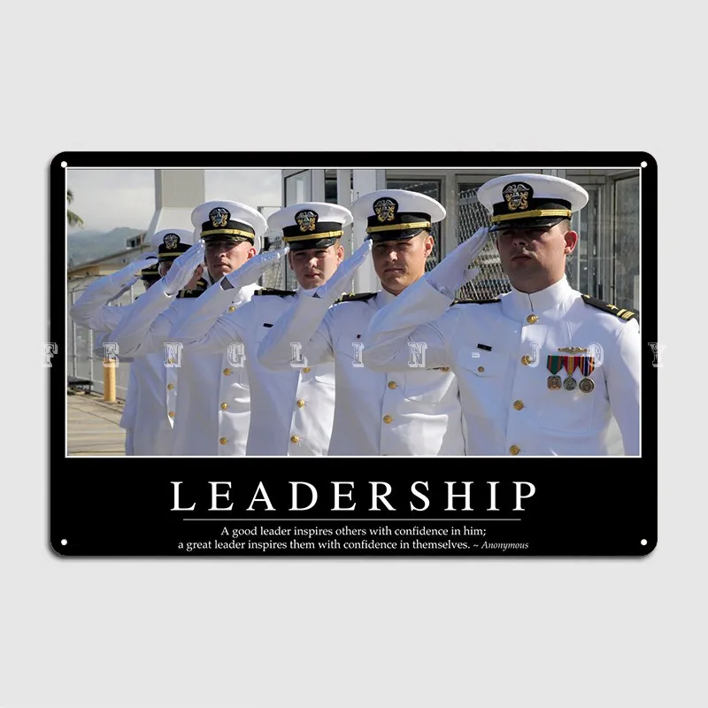 Leadership Motivational Metal Plaque Poster Wall Mural Club Bar Decoration Plaques Tin Sign Poster