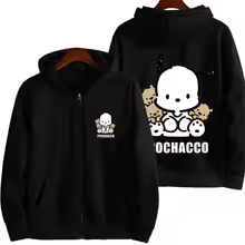 Pochacco Cartoon Men's Zipper Hoodie