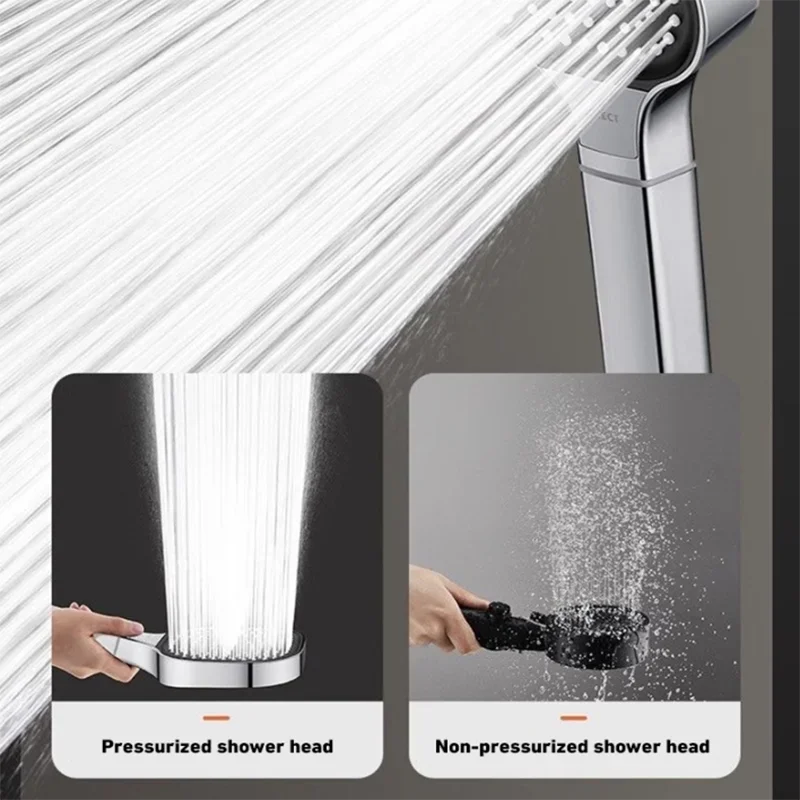 13CM Large Panel 3 Modes High Pressure Shower Head Massage Adjustable Shower Head With Filter Element Bathroom Accessories 2024