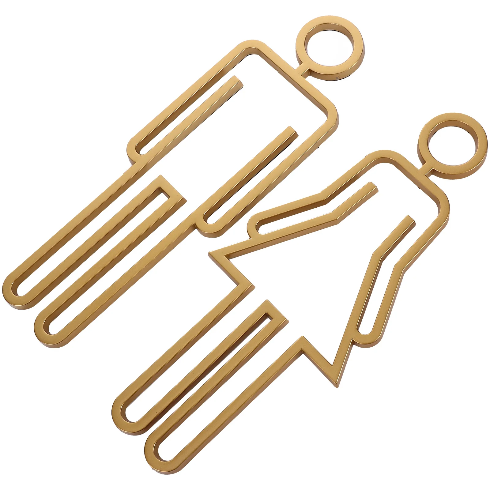 

1Pair Toilet Identification Sign Sturdy ABS Material Bathroom Accessories Set Easy Install Restroom Signage Bathroom Supply