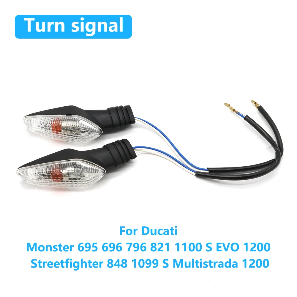 

Motorcycle Front Rear Turn Signal Light Indicator Lamp For Ducati Monster 695 696 796 821 1100 S EVO 1200 Streetfighter 848 1099
