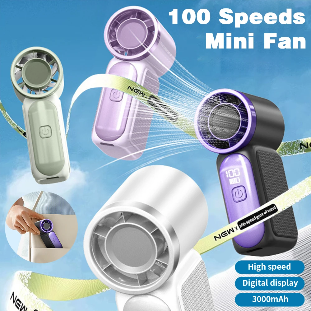 Portable Handheld Fan USB Rechargeable Mini Cooling Fan Adjustable Pocket Fan for Outdoor Camping Travel Home Office Fan - Detail 1