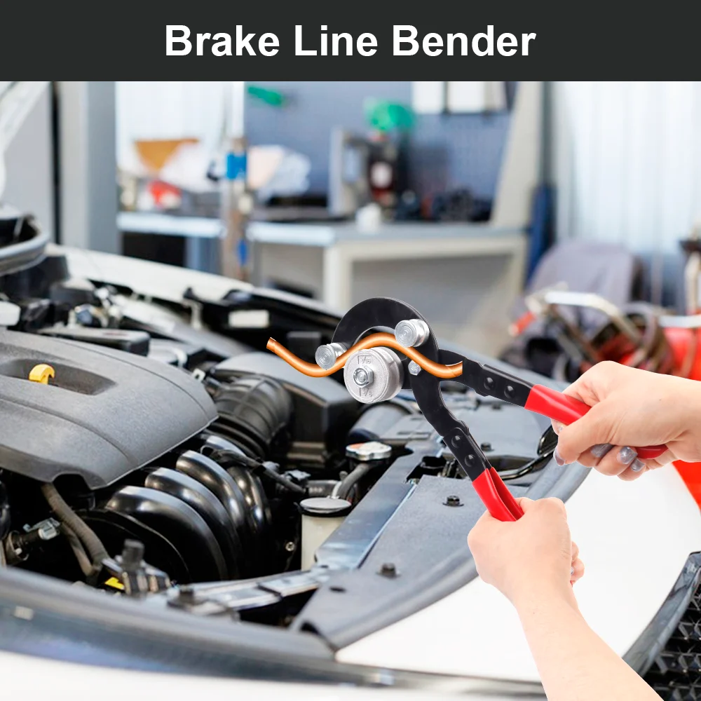 Carbon Steel Tube Bending Pliers – Heavy-Duty Brake Line Bender For 3/16" & 1/4" Tubing, Professional Automotive Tool For Brakes & Fuel Lines