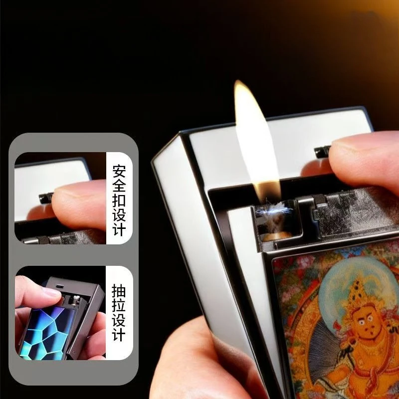New Voice Controlled Kerosine Lighter Zaki Ram Fire Machine Men's High End Creative Intelligent Induction Matchbox Metal