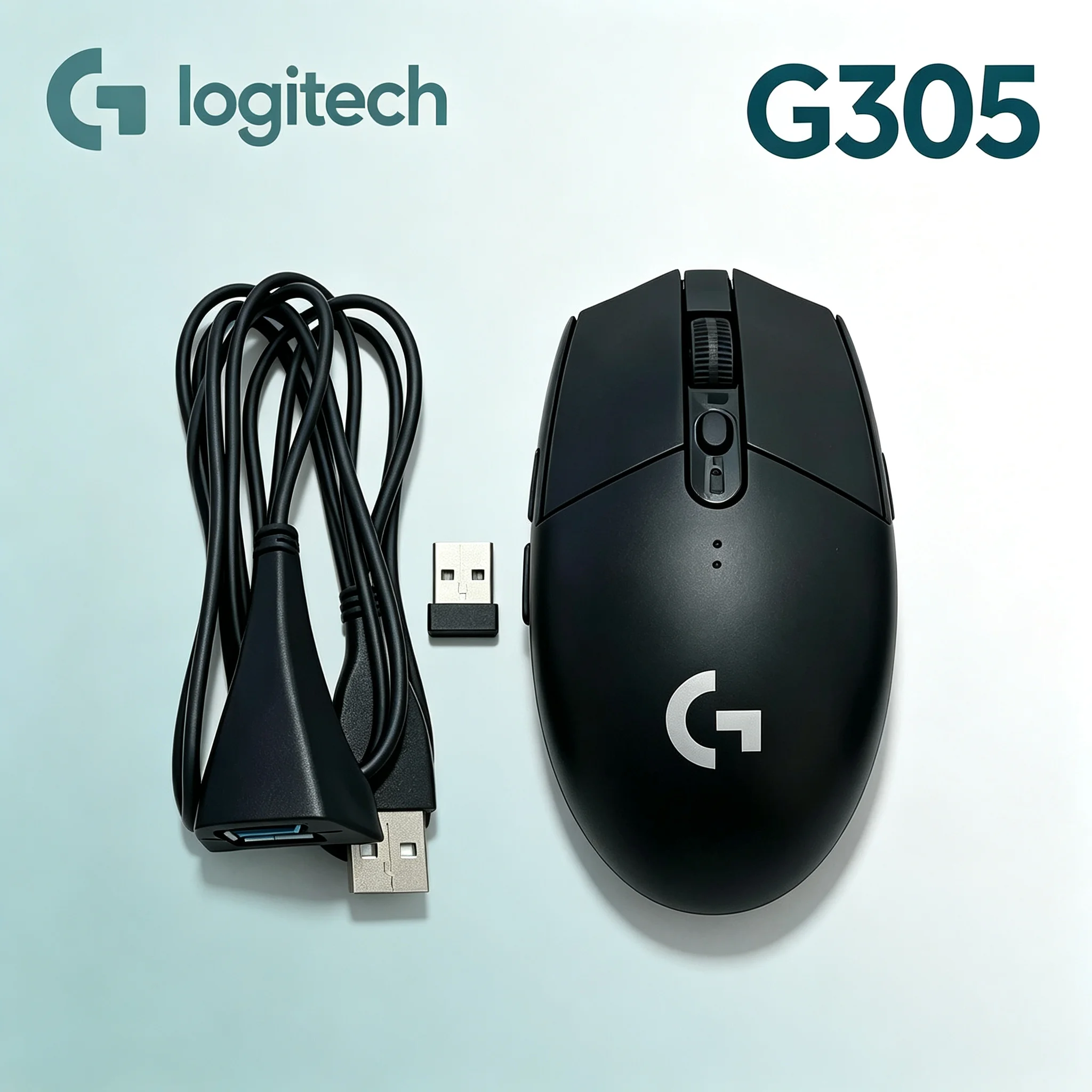 Premium Logitech G305 Wireless Gaming Mouse With Transfer Adapter Cable Wear‑Resistant Mice For Desktop PC Laptop Gamer Office S