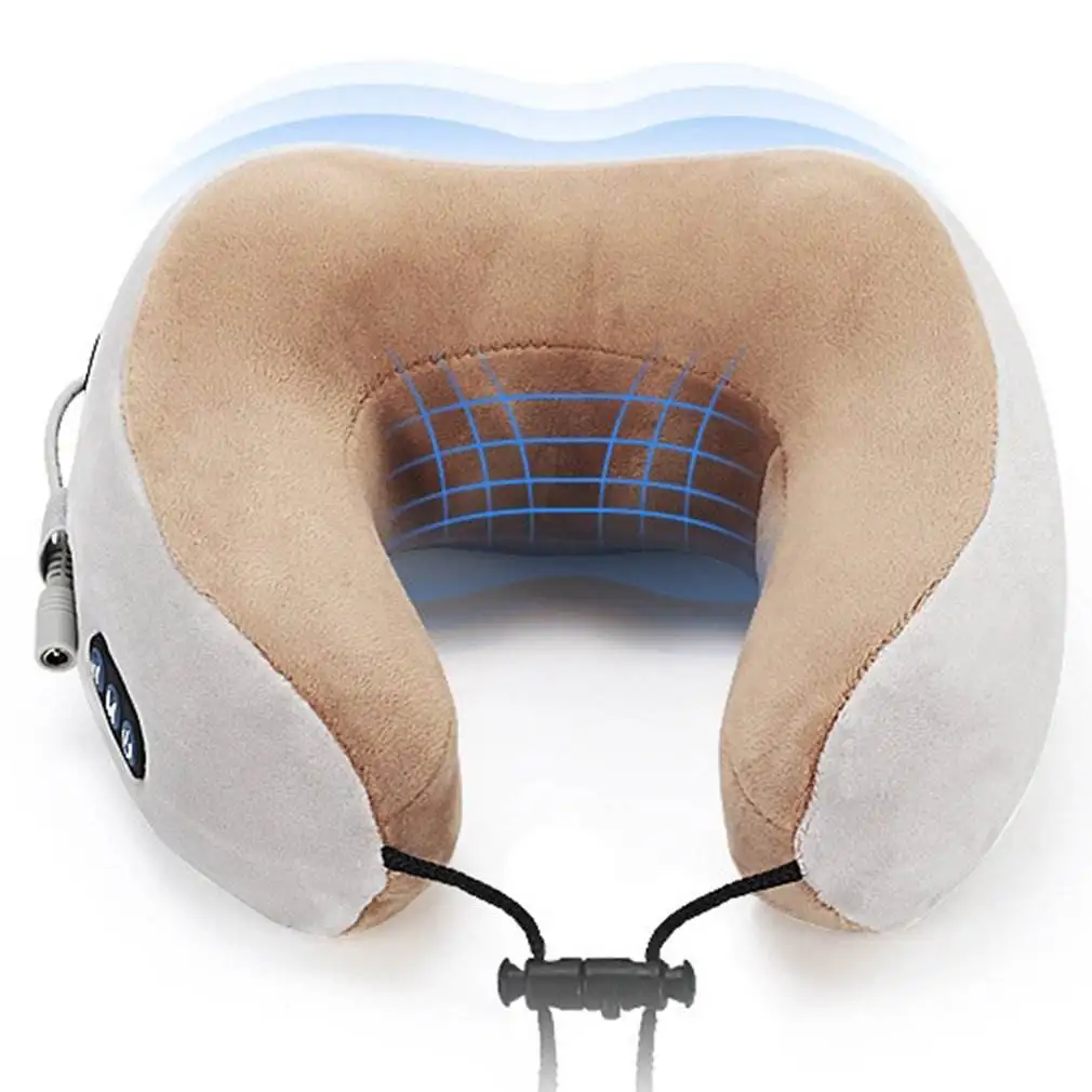 Neck Back Massage Pillow with Heat Deep Tissue Kneading Massager Electric Massage Pillow Hands-free for Home Office Car