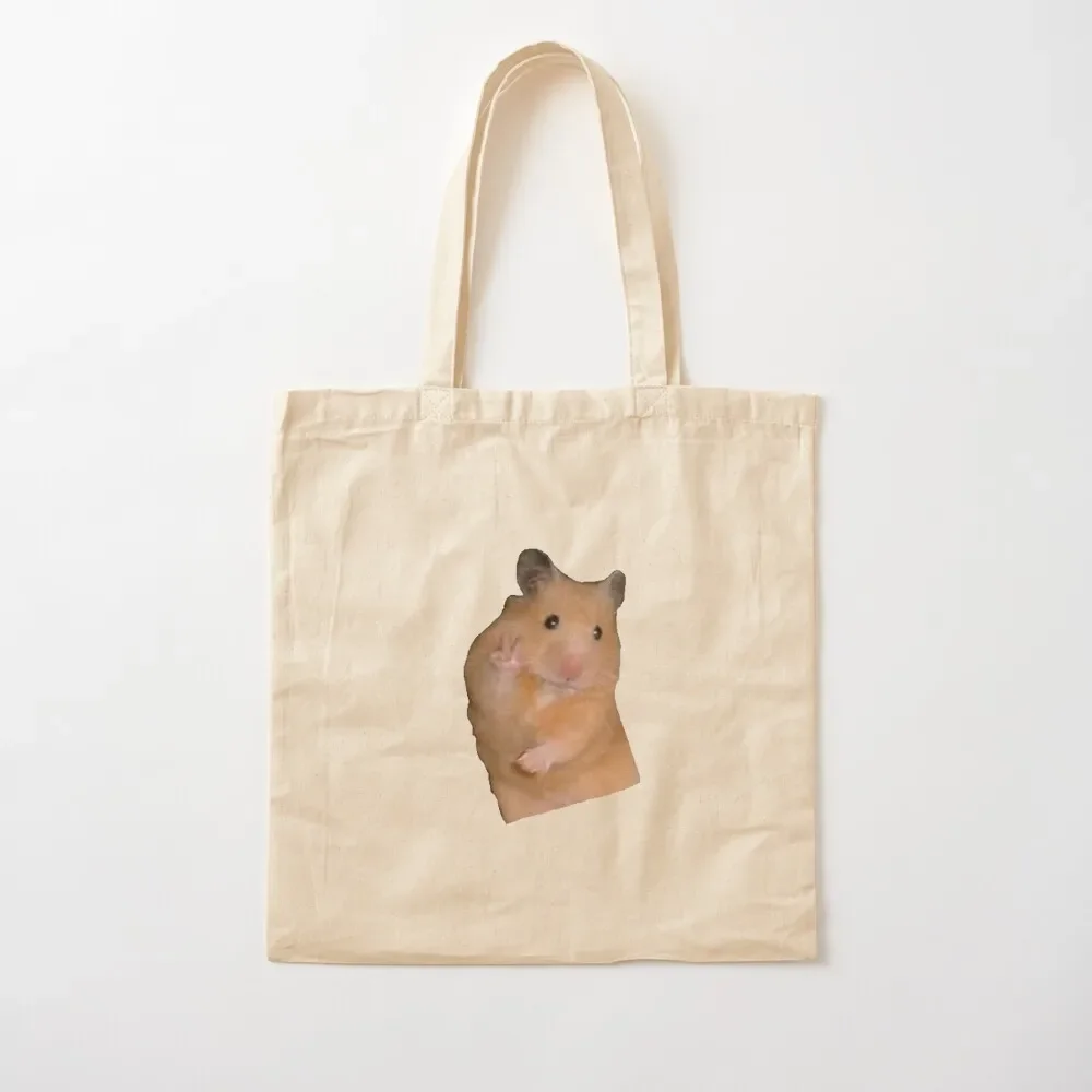 

hamster meme sticker Tote Bag reusable grocery bags the tote bag cute tote bag Canvas shoulder