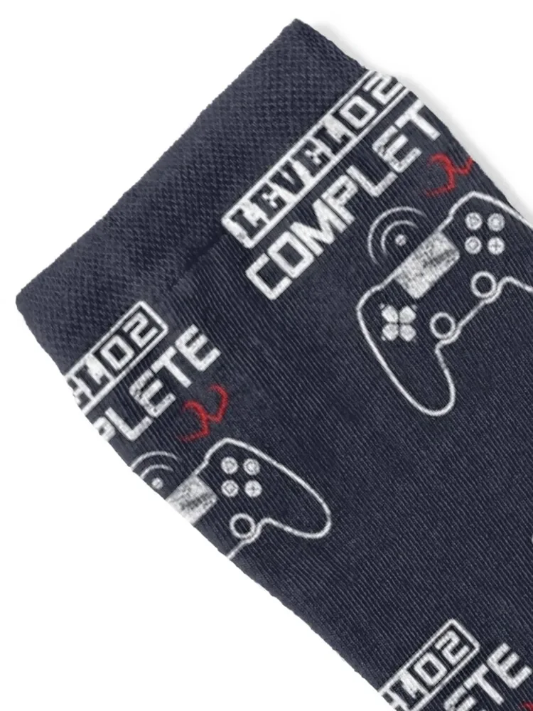 Level 2 complete 2nd Wedding Anniversary Gift Couple Video Gamer Gifts for Him & for Her Socks compression Ladies Socks Men's