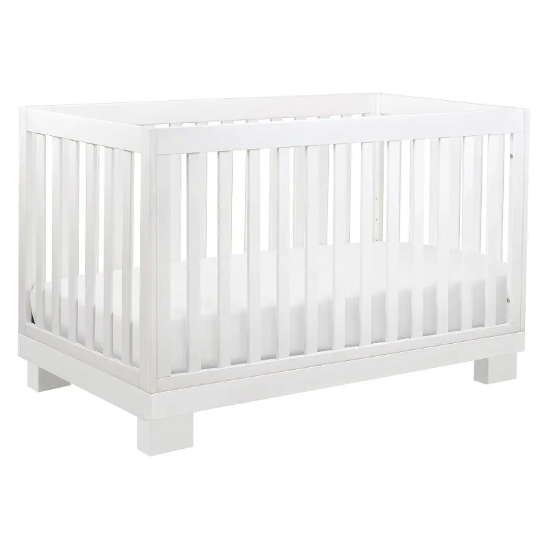 

3-in-1 Convertible Crib with Toddler Bed Conversion Kit in White, Greenguard Gold Certified