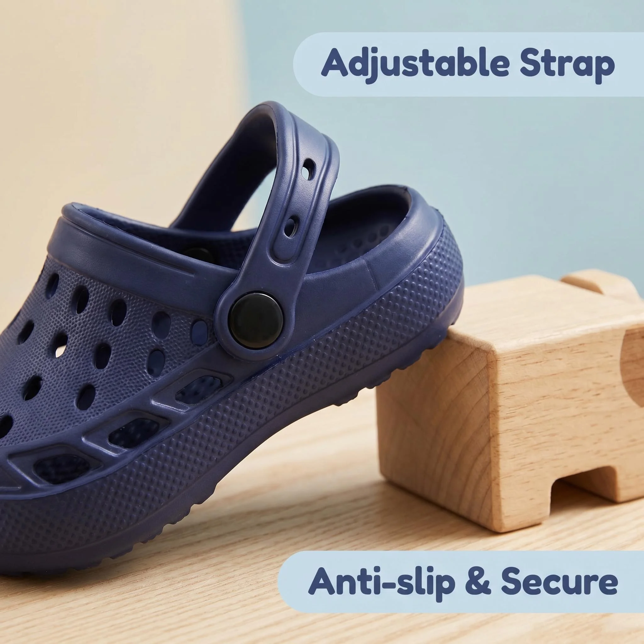 Leichte EVA-Hohlsandalen für Kinder, atmungsaktive Slip-On-Schuhe, verstellbarer Riemen, bequeme Freizeitschuhe für den Alltag. – Detail 8