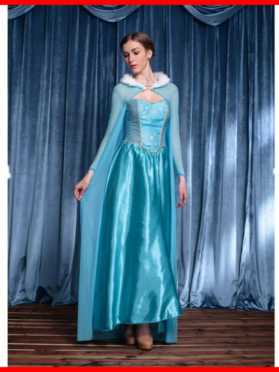 

Новый костюм на Хэллоуин, одежда для выступлений Золушки для взрослых, юбка принцессы Белоснежки, ролевая фея, Т-образный сценический наряд