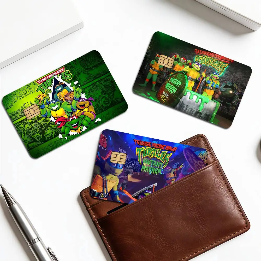T-Teenage Mutant Ninja Turtles Credit Card Skin Stickers No Adhesive Residue Water Proof for VISA Credit Card Subway Access Card