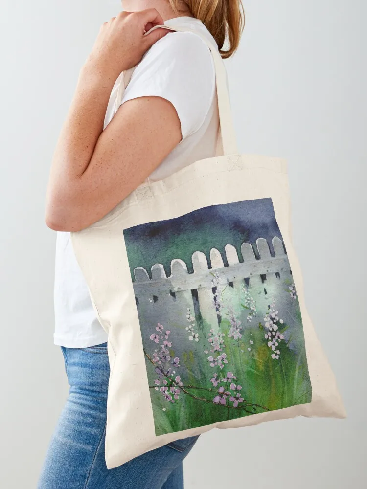 

Wild flowers on the fence - Wild flowers on the fence Tote Bag Candy bags Large bags for women cute pouch bag Cloth bags
