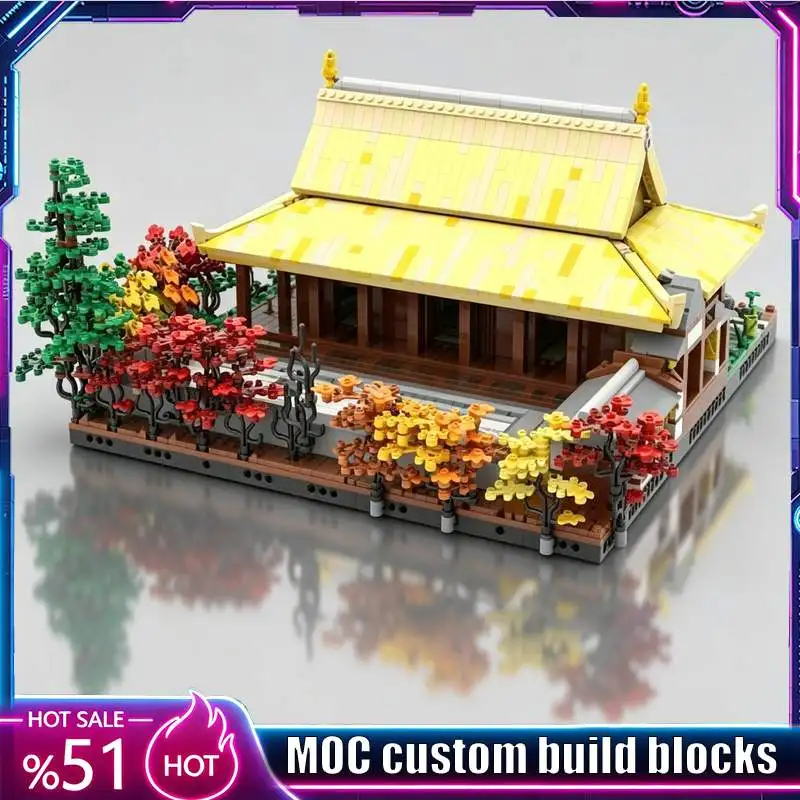 4286 PCS Zen Temple MOC Architecture Model Custom Puzzle DIY Creative Assembly Educational Toy Building Brick Collection Gifts