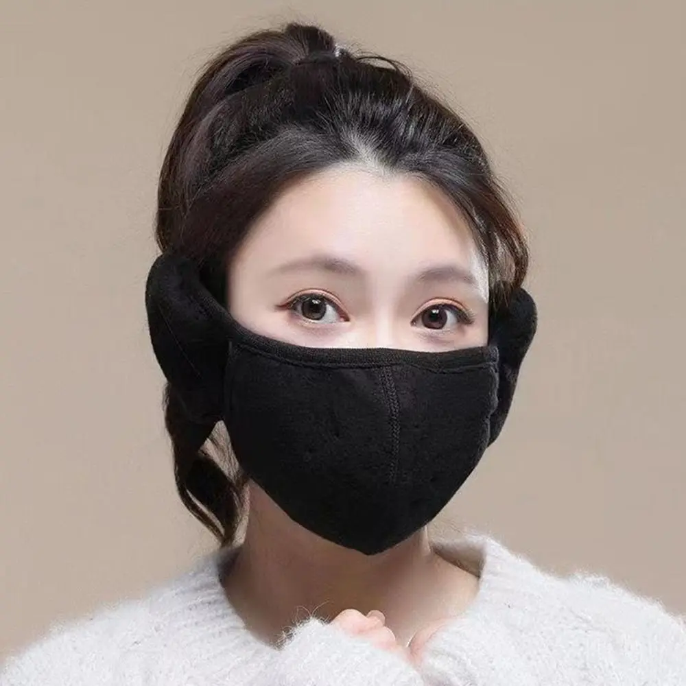 Winter Windproof Earlap Fleece Mouth Cover Cold-proof Earmuffs Warm Masks Ear Warmer